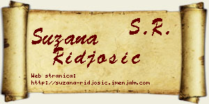 Suzana Riđošić vizit kartica